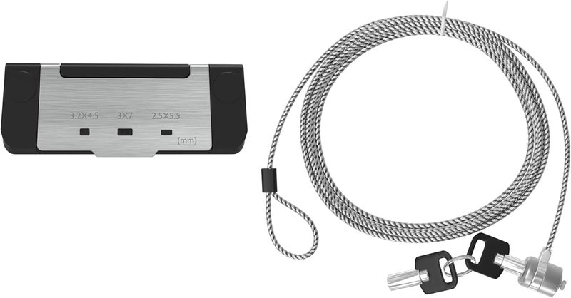 CTA Digital CTA Laptop & Tablet Cable Lock with Universal Metal Plate - Secure K-Slot Lock Laptops and Tablets Via Adhesive Lock - Laptops & Add-Ons - Image 1